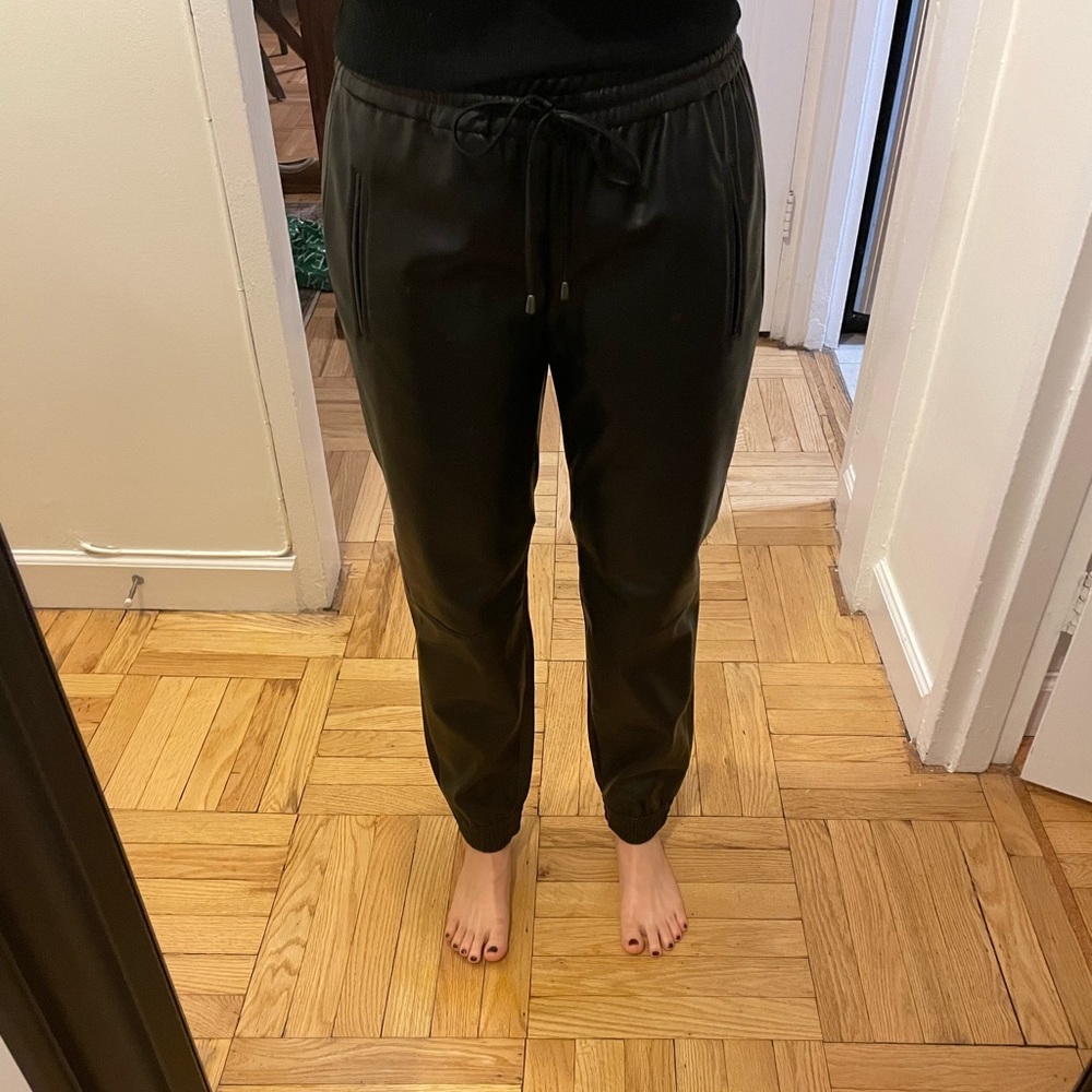 Anthropologie leather joggers